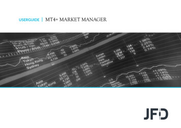 USERGUIDE MT4 MARKET MANAGER - JFDBANK 