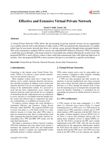 Effective And Extensive Virtual Private Network