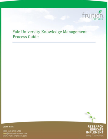 Yale University Knowledge Management Process Guide