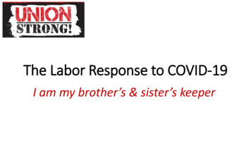 The Labor Response To COVID-19 - Finger Lakes Works