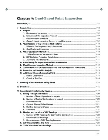 Chapter 7: Lead-Based Paint Inspection - HUD