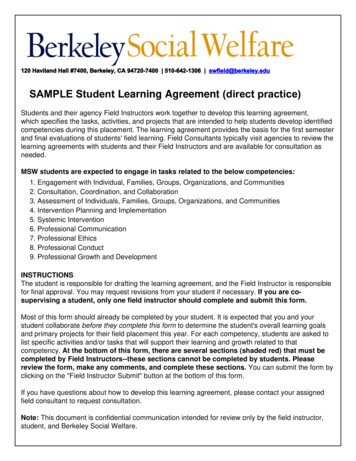 SAMPLE Student Learning Agreement (direct Practice) 