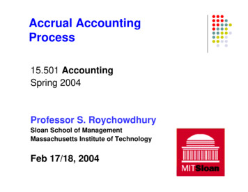 Accrual Accounting Process - MIT OpenCourseWare