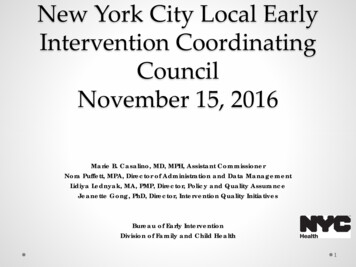 Intervention Coordinating Council November 15, 2016