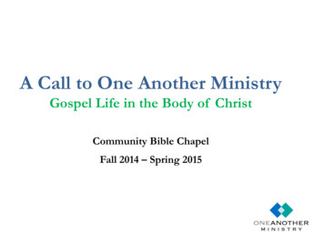 A Call To One Another Ministry - Communitybible 