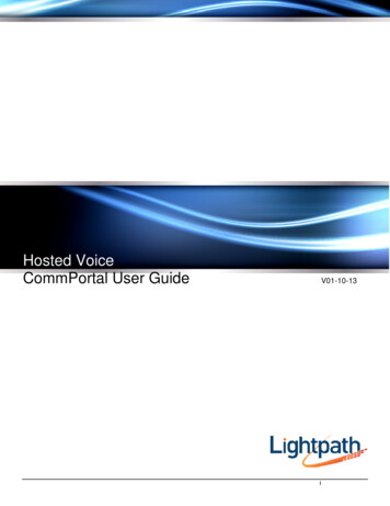 Hosted Voice CommPortal User Guide