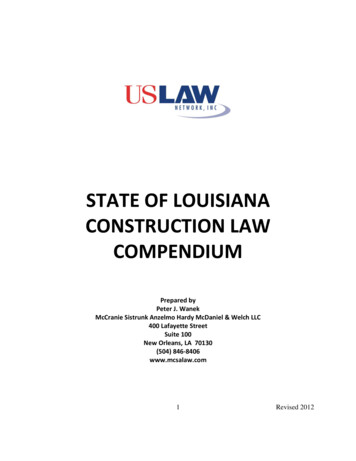 LOUISIANA CONSTRUCTION LAW