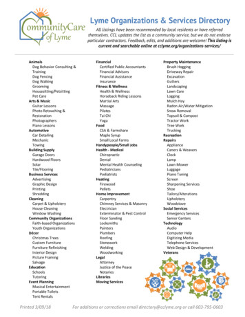 Lyme Organizations & Services Directory