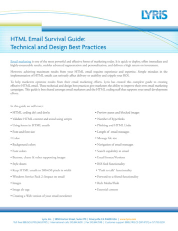HTML Email Survival Guide: Technical And Design Best Practices