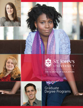 Graduate Degree Programs - St. John's University