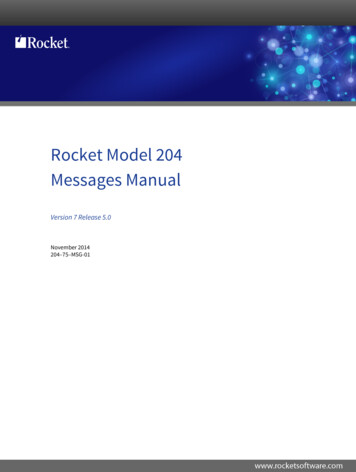 Rocket Model 204 Messages Manual - Rocket Software