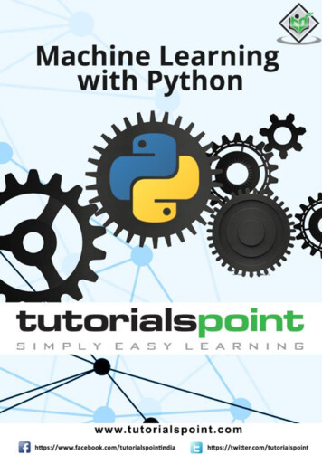 Machine Learning With Python - Tutorialspoint