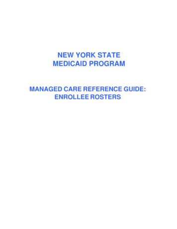 NEW YORK STATE MEDICAID PROGRAM