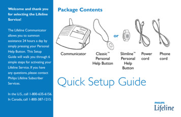 Quick Setup Guide - Philips Lifeline