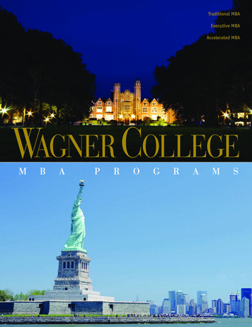 MBA PROGRAMS - Wagner College