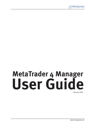 MetaTrader 4 Manager User Guide - Pewasoft 