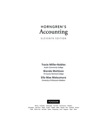 Horngren’s Accounting - Pearson