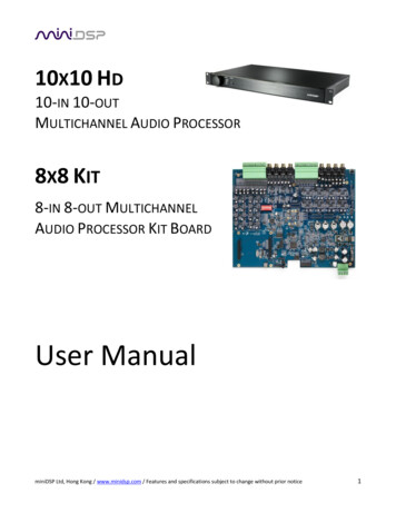 MiniDSP 10x10 Hd And 8x8 Kit User Manual