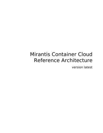 Mirantis Container Cloud Reference Architecture