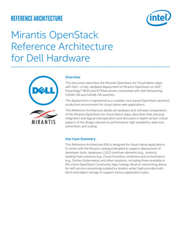 Mirantis OpenStack Reference Architecture For Dell Hardware
