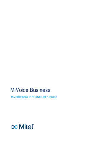 MiVoice 5360 IP Phone User Guide - UNA