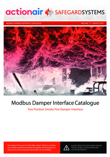 Modbus Damper Interface Catalogue - Swegon