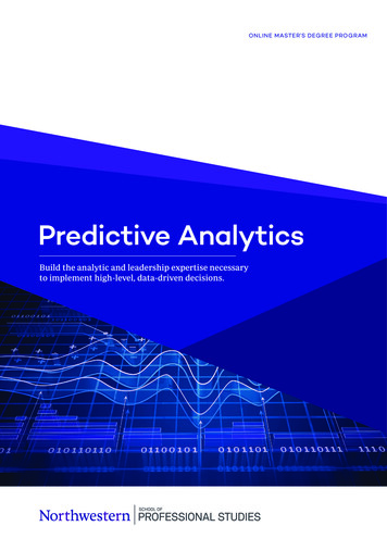 Predictive Analytics - Northwestern University