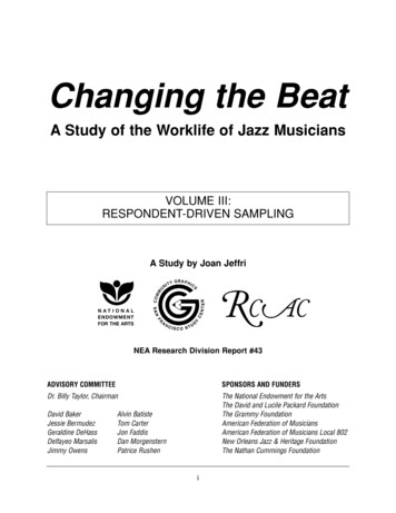 A Study Of The Worklife Of Jazz Musicians - Columbia.edu