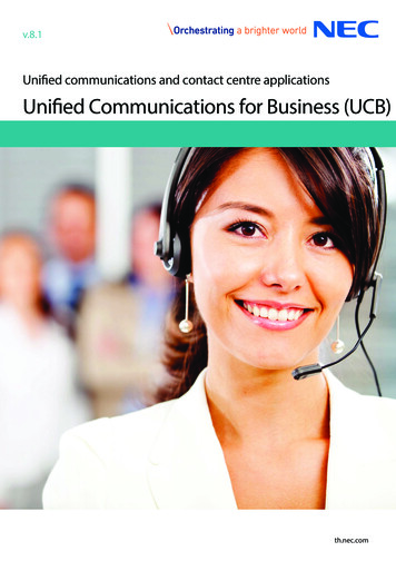 Brochure NEC Unified Communications For Business (UCB)