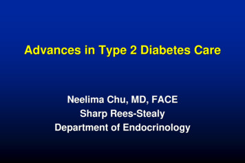 Advances In Type 2 Diabetes Care - Sharp HealthCare