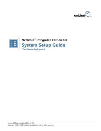 NetBrain Integrated Edition System Setup Guide