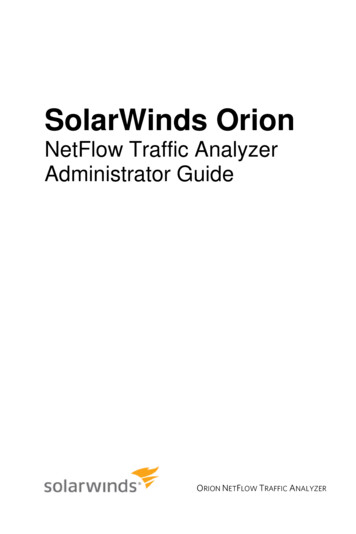 SolarWinds Orion NetFlow Traffic Analyzer Administrator Guide