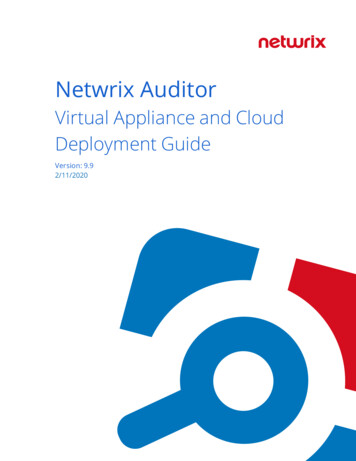 Netwrix Auditor Virtual Appliance And Cloud Deployment Guide