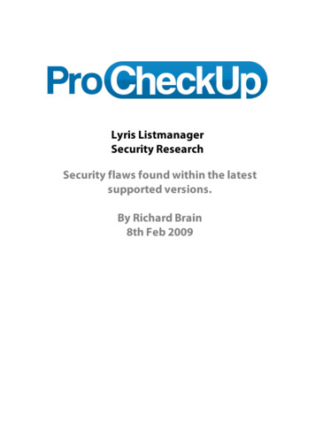 Lyris Listmanager Security Research Security Flaws Found .