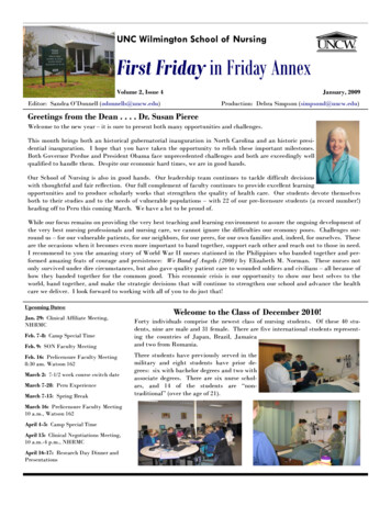 UNC Wilmington School Of Nursing First Friday In Friday Annex