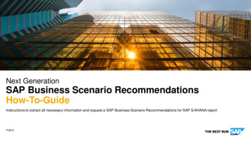 Next Generation SAP Business Scenario Recommendations 