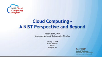 Cloud Computing - A NIST Perspective And Beyond
