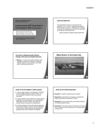 Implementing DNP Essentials In Post Master's DNP Curriculum