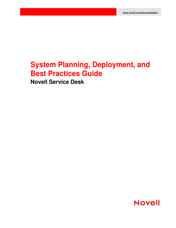 System Planning, Deployment, And Best Practices Guide