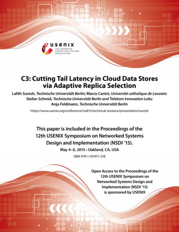 C3: Cutting Tail Latency In Cloud Data Stores Via Adaptive .