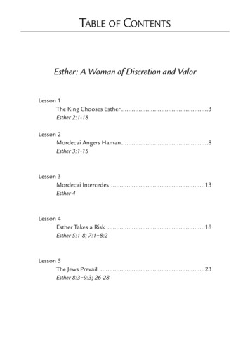 Esther: A Woman Of Discretion And Valor - Helwys