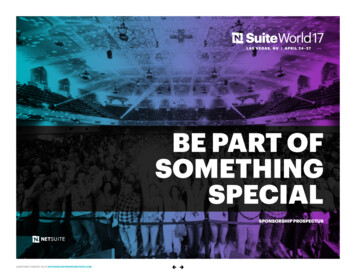 BE PART OF SOMETHING SPECIAL - Netsuite 