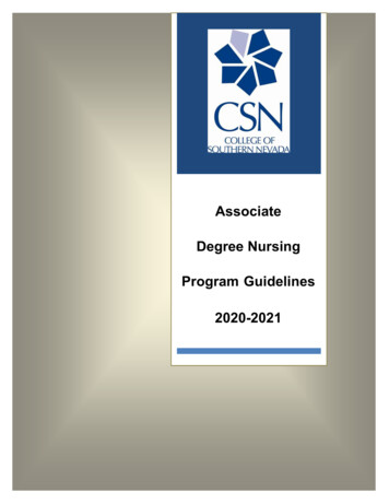Associate Degree Nursing Program Guidelines