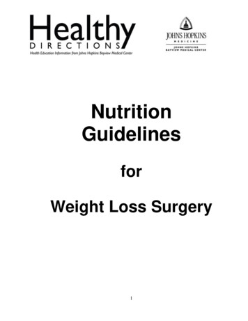 Nutrition Guidelines - Hopkins Medicine