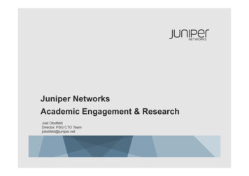 Juniper Networks Academic Engagement & Research