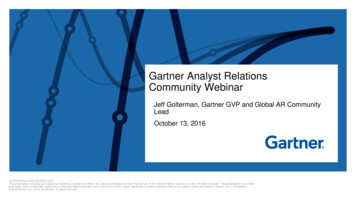 Gartner Analyst Relations Community Webinar