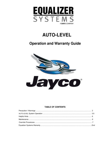 OM001-J Jayco Owners Manual - Equalizer Systems