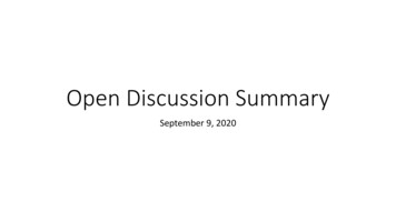 Open Discussion Summary - Tamuqctl 