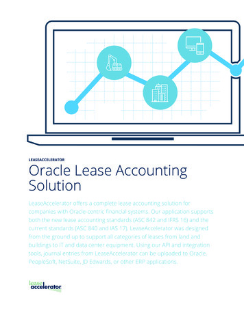 ORACLE LEASE ACCOUNTING SOLUTION 1