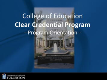 Clear Credential Program - Extension.fullerton.edu